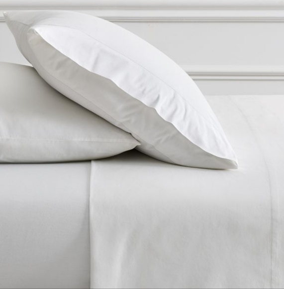 West Elm Washed 100% Organic Cotton Full Off White Sheet Set, Retail $129.00US - Picture 1 of 12